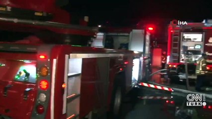 Geri dönüşüm deposunda yangın