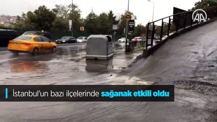 İstanbul'un bazı ilçelerinde sağanak etkili oldu