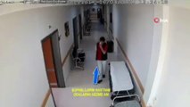 Sağlık çalışanının telefonunu çalan hırsız kamerada