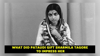 What did Pataudi gift Sharmila Tagore to impress her