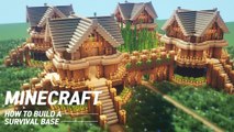 Minecraft - Large oak Survival Base Tutorial ｜How to Build in Minecraft