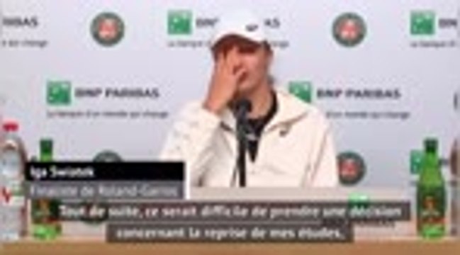Roland-Garros - Swiatek : Accomplir de grandes choses