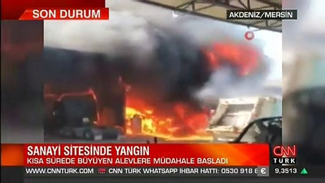 Son Dakika Haberi! Mersin'de sanayi sitesinde büyük yangın | Video