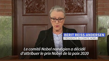 Le Nobel de la paix au Programme alimentaire mondial des Nations unies