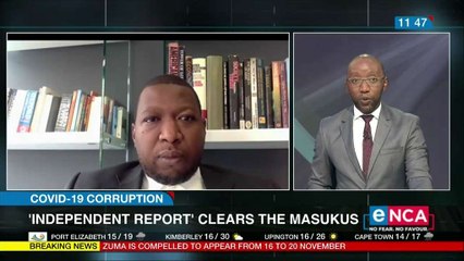 'Independedent report' clears Masuku of any wrongdoing