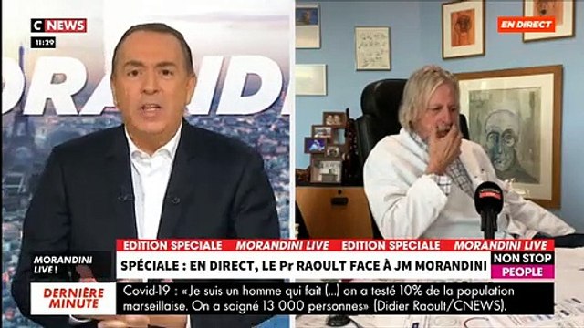 Coronavirus - Le professeur Didier Raoult à Jean-Marc Morandini dans Morandini Live : Si vous êtes malade, vous allez m'appeler ! - VIDEO