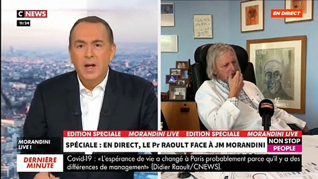 Coronavirus - Le Pr Raoult dans Morandini Live : Pourquoi aucun journaliste d'investigation ne cherche à savoir pourquoi les essais sur l'hydroxychloroquine ont été arrêtés ? - VIDEO