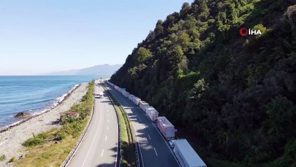 Türkiye'nin Gürcistan'a açılan kapısı Sarp'ta tır kuyruğu