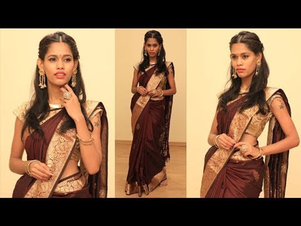 Perfect saree drape in 10 mins! | Pattu Saree Draping Tamil