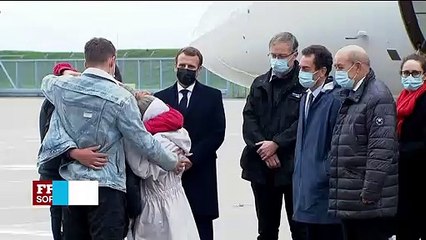 Freed hostage Sophie Pétronin lands in France to hero's welcome