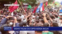 Demo Tolak UU Cipta Kerja Ricuh Di Depan Kantor DPRD SULUT