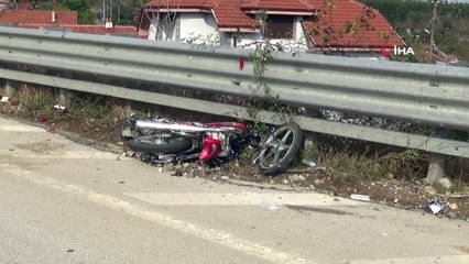 Düzce'de otomobil ile motosiklet çarpıştı