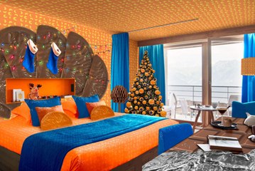 A Cozy Chocolate Orange-Themed Hotel Room Awaits You in the French Alps