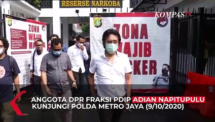 Adian Napitupulu Jenguk Demonstran UU Cipta Kerja yang Ditangkap Polisi
