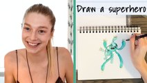 Euphoria's Hunter Schafer Draws Her Ideal Superhero and More