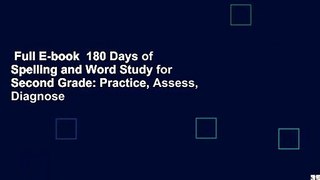 Full E-book  180 Days of Spelling and Word Study for Second Grade: Practice, Assess, Diagnose