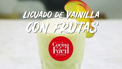Licuado de vainilla con frutas