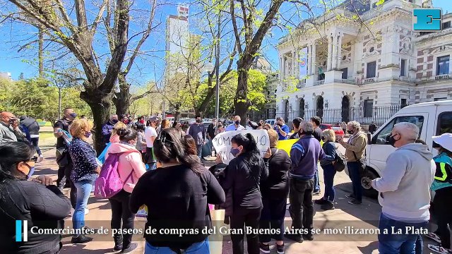 Comerciantes de paseos de compras del Gran Buenos Aires se movilizaron a La Plata