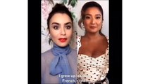 Lily Collins with her best friend Ashley Park - BFF TEST