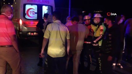 Ters dönen otomobildeki aile ölümden döndü: 4 yaralı