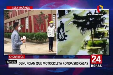 Vecinos de Chorrillos denuncian que motocicleta ronda sus casas