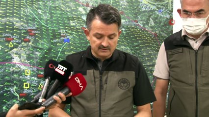 Bakan Pakdemirli: 'Yangın yaklaşık 300 hektarlık bir alanda etkili oluyor'