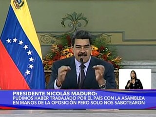 Pdte. Maduro: Pudimos haber trabajado por el país con la AN pero solo nos sabotearon