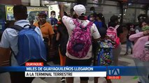 Miles de turistas viajaron desde la terminal de Guayaquil