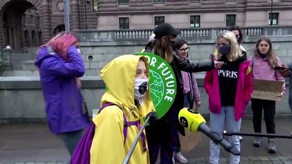 Greta Thunberg laughs off Nobel Peace Prize talk