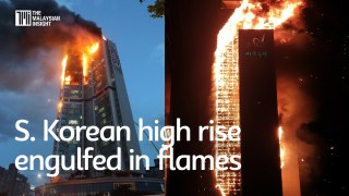 South Korean high rise engulfed in flames