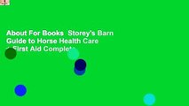 About For Books  Storey's Barn Guide to Horse Health Care   First Aid Complete