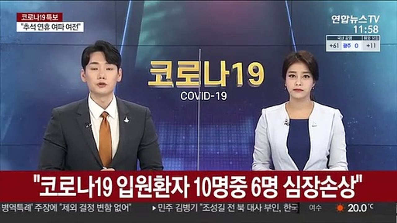 "코로나19 입원환자 10명중 6명 심장손상"