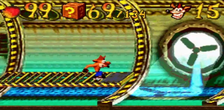 Crash Bandicoot : The Huge Adventure - Just In Slime Level 5 - Game Boy Advance GBA