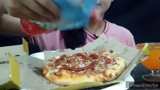 #ASMR  eating Indian food  Indian MUKBANG eating pizza  pizza