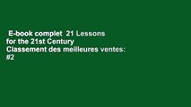 E-book complet  21 Lessons for the 21st Century  Classement des meilleures ventes: #2