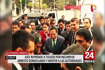 Alejandro Toledo: juez de EEUU reprende a exmandatario por incumplir arresto domiciliario