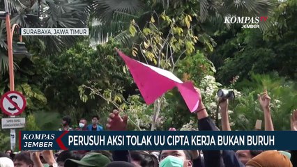 Video herunterladen: Perusuh Demo Tolak UU Cipta Kerja Bukan Buruh