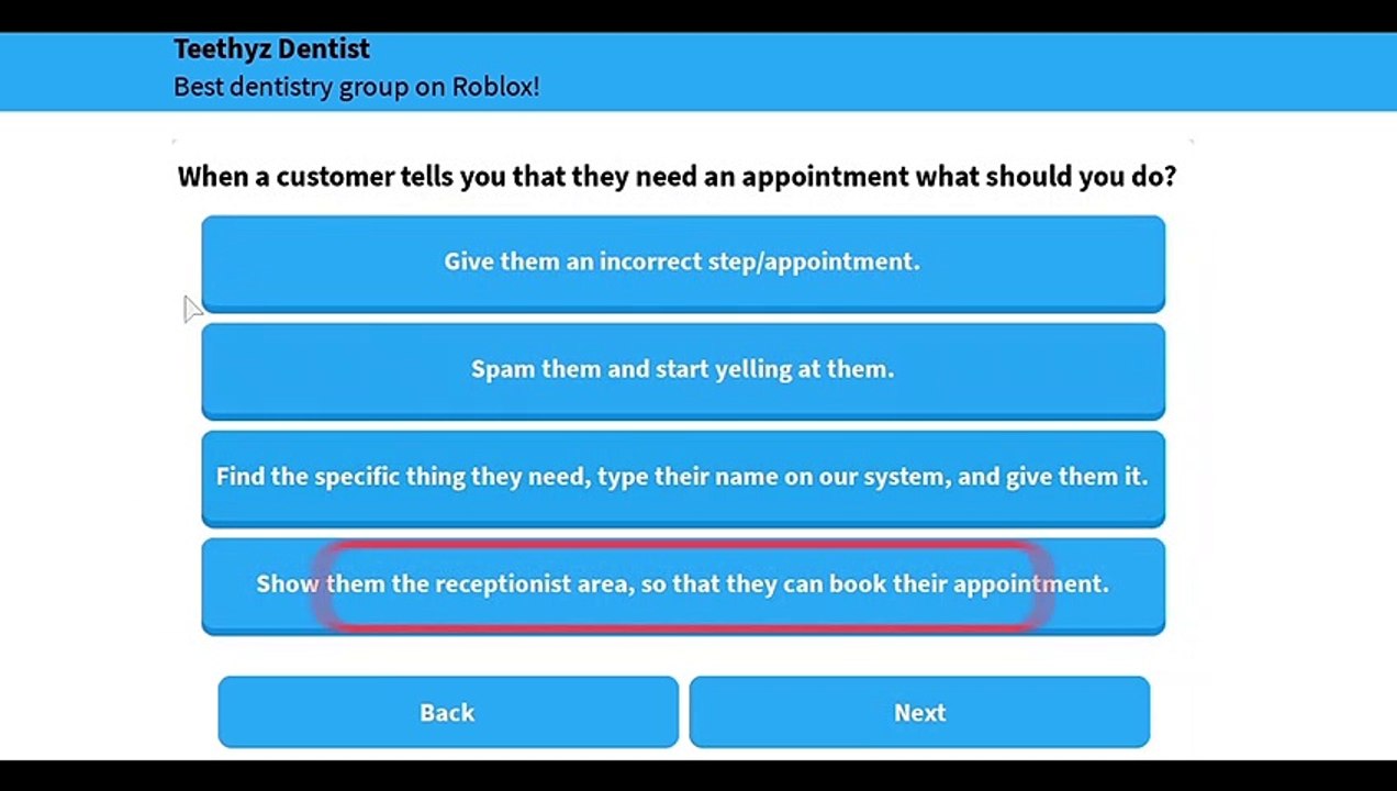 Teethyz Dentist Application Answers 2020 Roblox Video Dailymotion - teethyz dentist application answers roblox best job groups Teethyz Dentist Application Answers 2020 Roblox Video Dailymotion - roblox best job groups