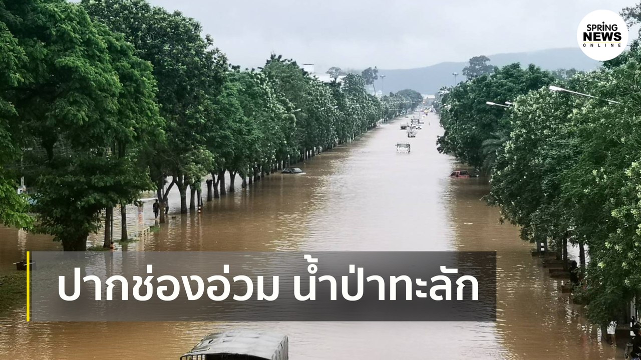 ปากช่อง​อ่วม​ น้ำป่าทะลัก มิตรภาพสายเก่าเกือบ 1 เมตร | Springnews | 10 ต.ค. 63