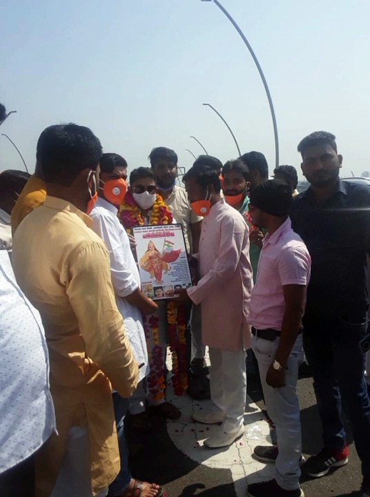 भाजपाइयों ने युवा मोर्चा के प्रदेश अध्यक्ष का किया स्वागत