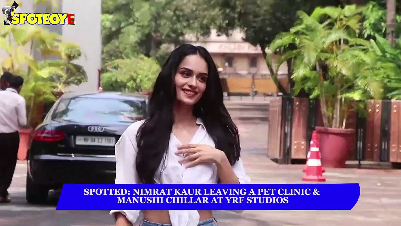 Spotted: Nimrat Kaur leaving a pet clinic & Manushi Chillar at YRF Studios | SpotboyE