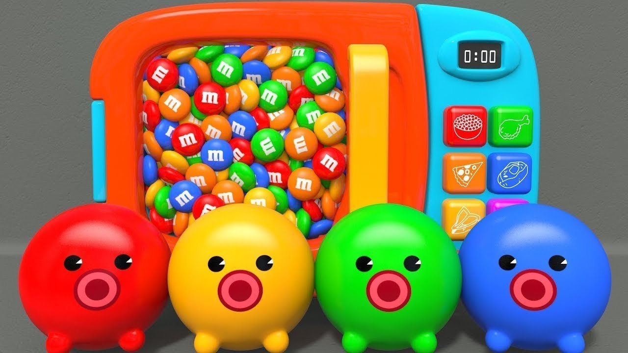 Toy and Blender Toy Squishy Ball for Kids Children Bingo Song ¦ Learn Colors with Microwave