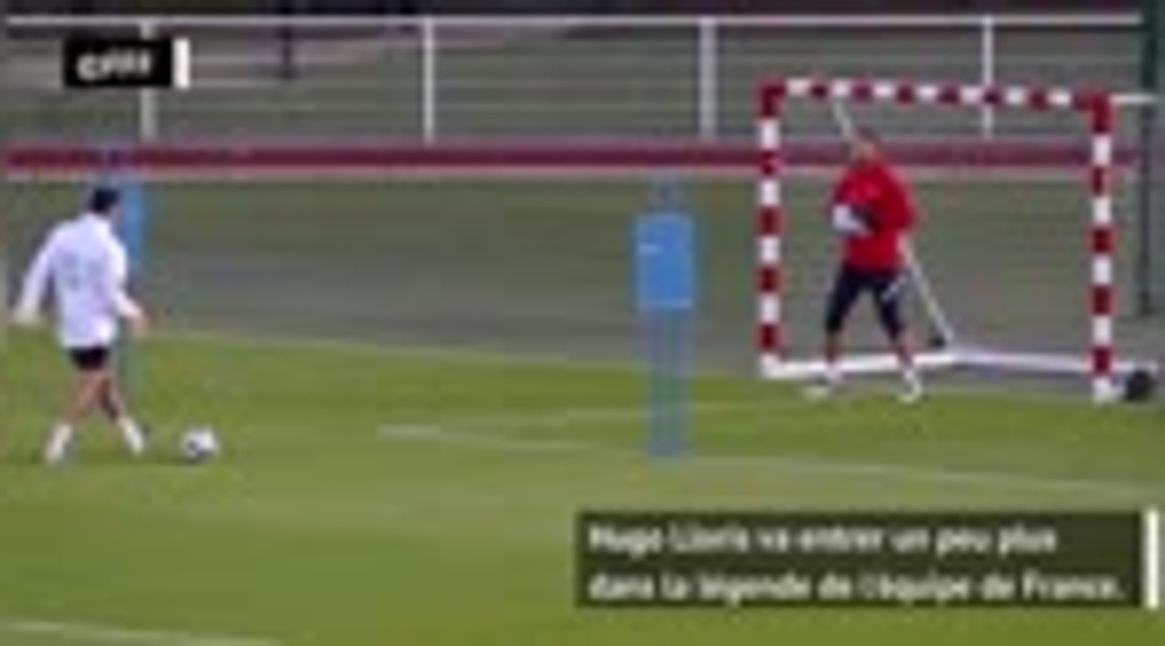 Bleus - Lloris, podium en vue