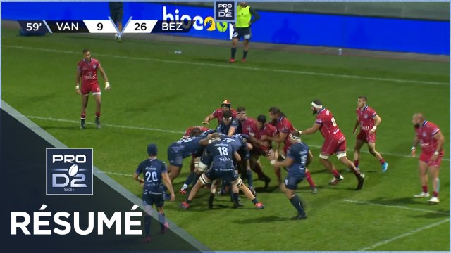 PRO D2 - Résumé RC Vannes-AS Béziers Hérault: 29-26 - J5 - Saison 2020/2021
