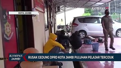 Rusak Gedung DPRD Kota Jambi Puluhan Pelajar Terciduk