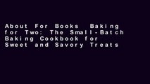 About For Books  Baking for Two: The Small-Batch Baking Cookbook for Sweet and Savory Treats