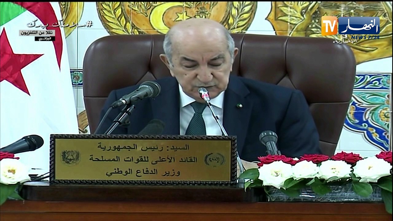 رئيس الجمهورية عبد المجيد تبون يقوم بزيارة إلى مقر وزارة الدفاع الوطني