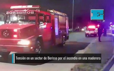 Tensión en un sector de Berisso por el incendio en una maderera