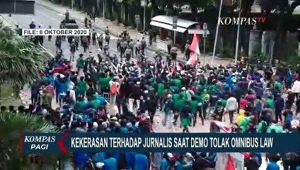 Kekerasan Terhadap Jurnalis Saat Demo Tolak Omnibus Law