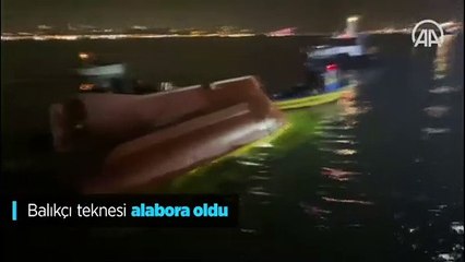 Balıkçı teknesi alabora oldu